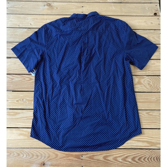 NWT OLD NAVY Polka Dot Button Up Shirt Large - Picture 2 of 7